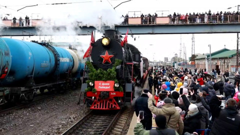 Жители Хакасии встретили Поезд Победы